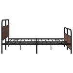 vidaXL Cadre de lit en métal sans matelas chêne marron 183x213 cm