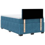vidaXL Sommier à lattes de lit et matelas Bleu foncé 120x200cm Velours