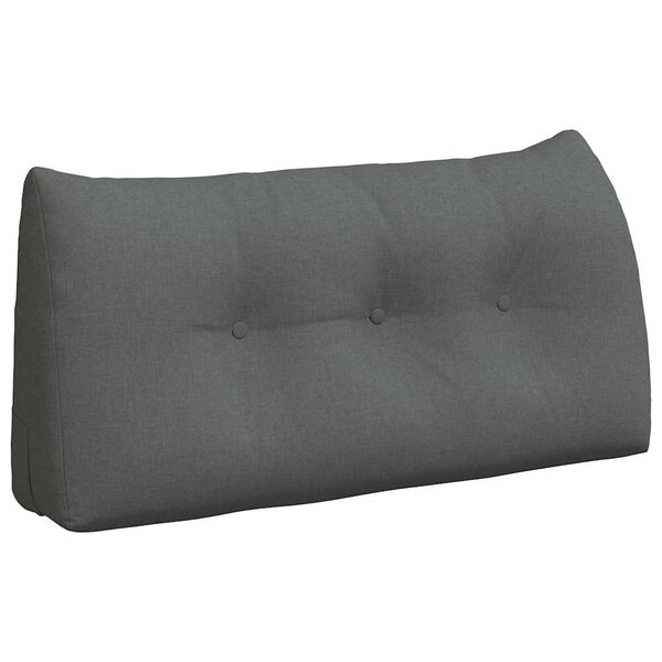 vidaXL Coussin de Dos Gris foncé 100 x 24 x 50 cm tissu