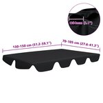 vidaXL Toit de rechange de balançoire noir 150/130x105/70 cm