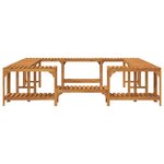 vidaXL Enclos Carré de Bain à Remous Extérieur Marron 230 x 230 cm