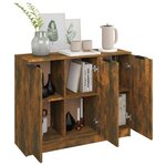 vidaXL Buffet Chêne fumé 90 5x30x70 cm Bois d'ingénierie