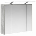 vidaXL Armoire Miroir de Salle de Bain Gris béton 73 5 x 16 x 62 5 cm
