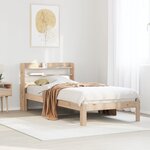vidaXL Cadre de lit avec tête de lit sans matelas 90x200 cm