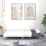 vidaXL Canapé-lit à 2 places gris foncé tissu