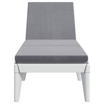 vidaXL Chaise longue avec coussin blanc 186x60x29 cm PP