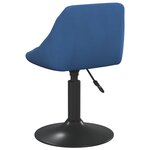 vidaXL Chaises pivotantes à manger lot de 2 bleu velours