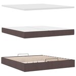 VidaXL Cadre de lit ottoman avec matelas marron foncé 200x200 cm tissu
