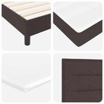 Lit Box Spring vidaXL avec Matelas Chocolat 100x200 cm Tissu
