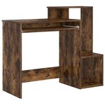 vidaXL Bureau Chêne fumé 106 x 41 x 88.5 cm Bois d'ingénierie