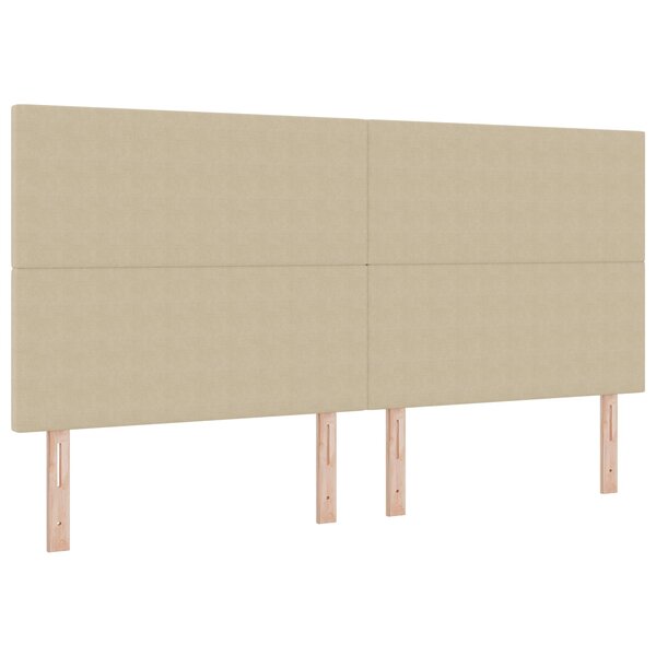 vidaXL Tête de lit LED Vert gris 200 cm Tissu en velours côtelé