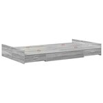 vidaXL Cadre de lit avec rangement Sonoma gris 120 x 190 cm