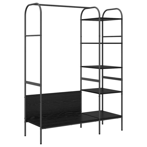 vidaXL Porte-vêtements Noir 120 x 44 x 160 cm Bois d'ingénierie