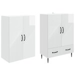 vidaXL Ensemble de Meubles 2 Pièces 66 x 34 5 x 95 cm Bois d'ingénierie