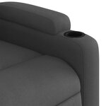 vidaXL Fauteuil inclinable de massage gris foncé tissu