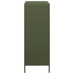 vidaXL Buffet vert olive 39x35x103 5 cm acier
