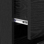 vidaXL Buffet Chêne noir 34 5 x 34 x 90 cm Bois d'ingénierie et fer