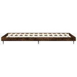 vidaXL Cadre de lit chêne fumé 75x190 cm bois d'ingénierie