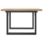 vidaXL Table basse cadre en O 60x60x40 5cm bois de pin massif et fonte