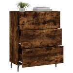 vidaXL Buffet chêne fumé 69 5x34x90 cm bois d'ingénierie