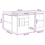 vidaXL Lit haut pour enfants avec bureau Chêne fumé Bois d'ingénierie