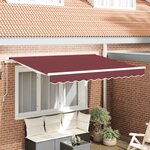 vidaXL Tissu de remplacement d'auvent pour cadre de 3.5x2 m Burgundy