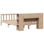 vidaXL Lit bibliothèque sans matelas 160x200 cm bois massif de pin