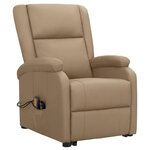 vidaXL Fauteuil de massage Cappuccino Similicuir