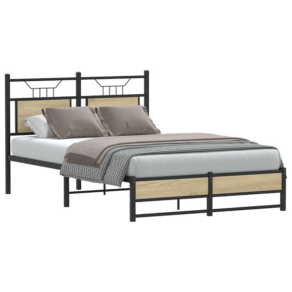 vidaXL Cadre de lit sans matelas chêne sonoma 120x200 cm