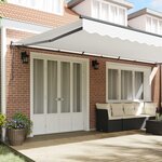 vidaXL Auvent Rétractable Blanc 600 × 300 cm Tissu et Aluminium