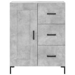 vidaXL Buffet haut Gris béton 69 5x34x180 cm Bois d'ingénierie
