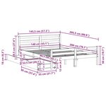 vidaXL Cadre de lit sans matelas 140x200 cm bois massif de pin