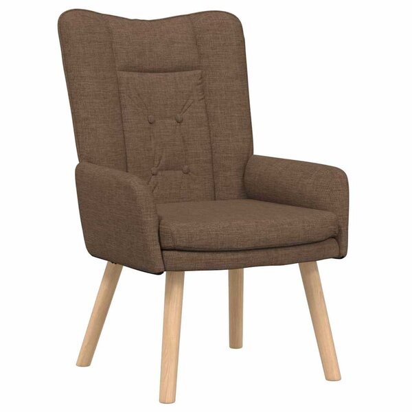 vidaXL fauteuil Marron 63 x 67 x 94 cm Tissu et contreplaqué