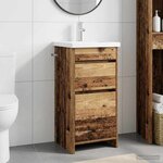 vidaXL Meuble de salle de bain avec évier Bois ancien