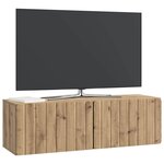 vidaXL Meuble TV mural 98 x 31 x 30 cm Chêne artisanal