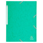 Chemise à élastiques Maxi capacity carte lustrée 425gm² Nature Future A4 Vert EXACOMPTA