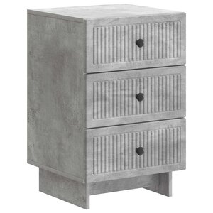 vidaXL Cabinet de chevet avec tiroir Gris béton 43 x 41 x 66 5 cm
