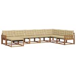 vidaXL Ensemble de canapés d'extérieur 8 pc Naturel et Beige
