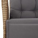 vidaXL Ensemble à manger de jardin et coussins 9 Pièces mélange beige