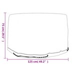 vidaXL Housses pour meubles de jardin 2 Pièces 6 œillets Ø125x75 cm rond