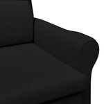 vidaXL Fauteuil Moderne Noir Polyester et Bois Taille Standard Durable