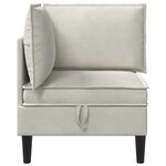 vidaXL Sofa avec rangement Crème Velours