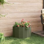 vidaXL Jardinière Vert olive 60 x 30 x 35 cm Acier