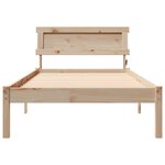 vidaXL Cadre de lit avec tête de lit Marron 75 x 190 cm Pin massif