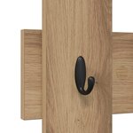 vidaXL Porte-manteau mural chêne artisanal 60 x 3 x 82 cm