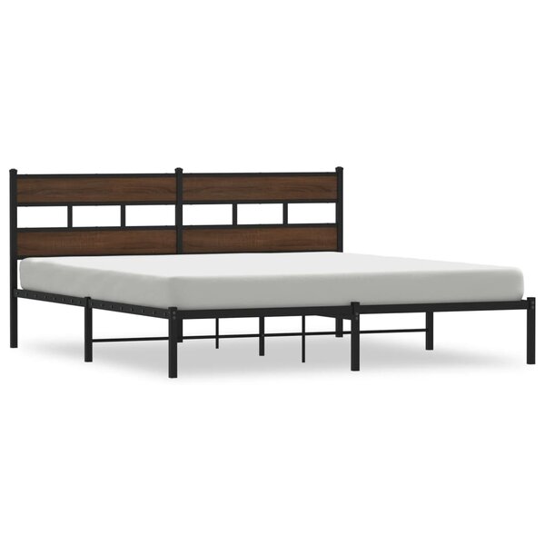 vidaXL Cadre de lit sans matelas avec tête de lit 200x200 cm