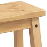 VidaXL Tabouret de bar 2 Pièces Cire de Miel 44 x 30 x 63 cm Pin massif