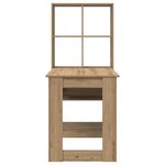 vidaXL Bureau chêne artisanal 122 x 67 x 145 cm Bois d'ingénierie