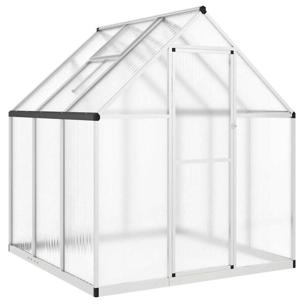 vidaXL Serre avec cadre de base argent 169x169x195 cm aluminium