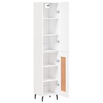 vidaXL Buffet haut Blanc 34 5x34x180 cm Bois d'ingénierie